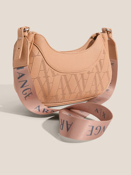 Женская сумка через плечо ARMANI EXCHANGE WAVE TRAFORO Артикул 4368394, бежево-коричневый  фото 3