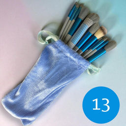 Набор кистей для макияжа из козьей шерсти 13шт