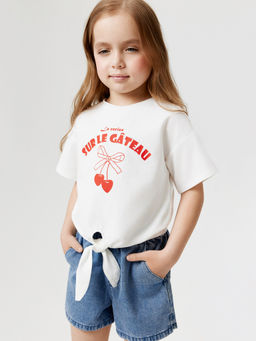 ACOOLA / Футболка детская для девочек Egina молочный