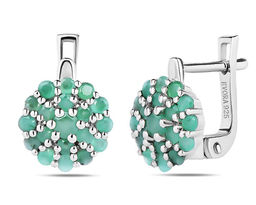 Серьги, изумруд берилл, Бодрум2