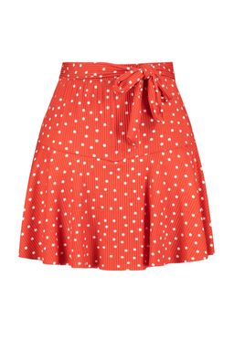 TRENDYOLMILLA K?rm?z? Etek Gorunumlu Yuksek Bel Mini Orme Sort TWOSS21SR0621 фото 54