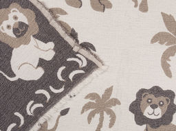 Полотенце 24С235-ШР/у. 70*140 "Лёва" цв. 2 рис. 229 серо-бежевый