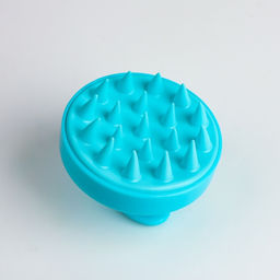 Щётка - массажёр для мытья головы, 8×8×6 см, голубая