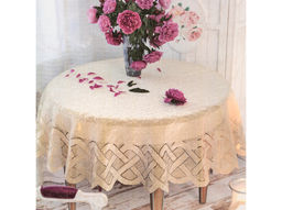 Скатерть декоративная Д196Ка 2965 бежевый 2.40 м*2.25 м рис. Д196Ка