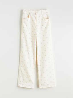 ?spanyol Pa?a ?i?ekli K?z ?ocuk Pantolon