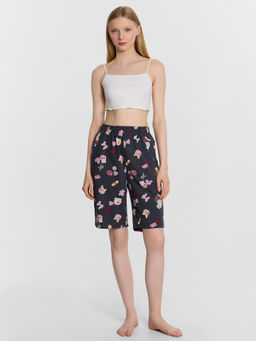 Шорты женские серые с принтом