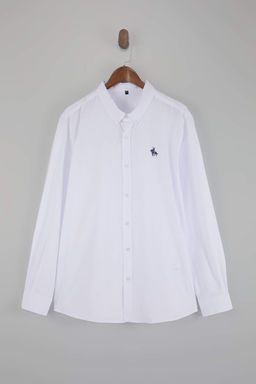 Beyaz Regular Erkek Buyuk Beden Gomlek TMNSS26AX00002