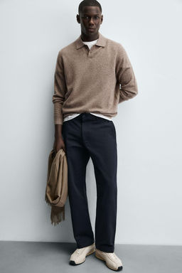 TEXTURED STRAIGHT-LEG TROUSERS - Zara фото 5