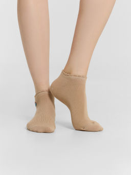 Носки Mark Formelle женские укороченные хлопок с эластаном бежевые набор 5 пар  фото 2