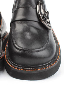 03-DYX02-4 BLACK Лоферы женские (натуральная кожа)