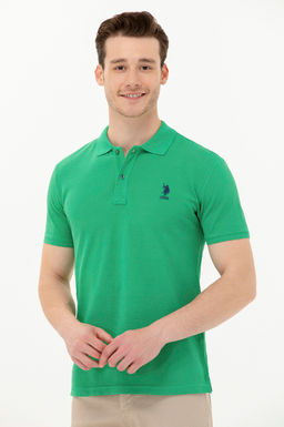Мужская зеленая базовая футболка - U.s. polo assn фото 3