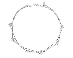 Браслет на ногу из серебра без вставки, ТФБ-5