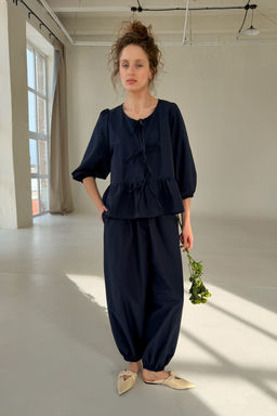 Блузка NATURE093/04/Синий - M&G all natural фото 6