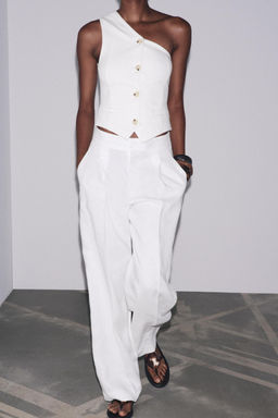 ASYMMETRIC INTERLOCK TOP WAISTCOAT - Zara фото 4
