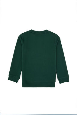 Erkek _ocuk Koyu Ye_il Basic Bisiklet Yaka Sweatshirt Sepette S_rpriz _ndirim - U.s. polo assn фото 5