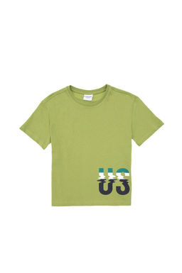 Футболка фисташково-зеленого цвета для мальчика Неожиданная скидка в корзине
