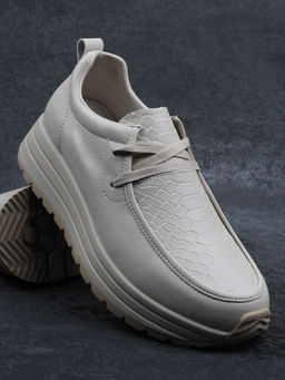 03-A1011-2 BEIGE Полуботинки спортивные женские (натуральная кожа)