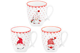 Набор 3 кружек 300 мл 10,5*8*9 см Весёлые гномики ручка петля