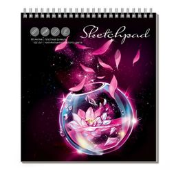 Скетчпад 155х180 мм, 80 л, блок - белый офсет 100 г/м?, арт. 62109 РОЗОВЫЕ КРИСТАЛЛЫ