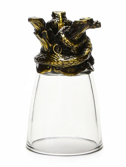 Подарочный набор 2 в 1 «Змея»: рюмка-перевёртыш 30 мл, зажигалка, металл, стекло