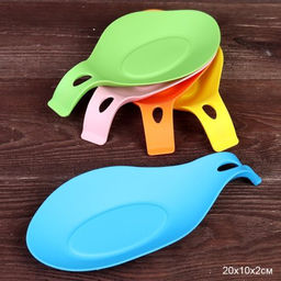 Подставка под ложку силиконовая / LS-30 /уп 500/ (Голубой)