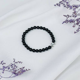 Браслет из Агата со вставкой месяц