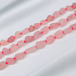 Бусины для украшений из необработанного Розового кварца 40 см