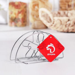 Цена за 2 шт. Салфетница Доляна «Цветок»,13×6×7.5 см, серебряная