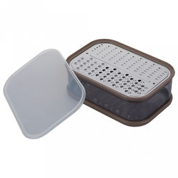 Терка из нержавеющей стали Linea Presto 18,8х13,5х6,6см, с контейнером, коричневый, Regent (Китай)