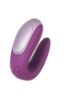 Многофункциональный стимулятор для пар Satisfyer Partner Double Fun, силикон, фиолетовый, 9 см  фото 7