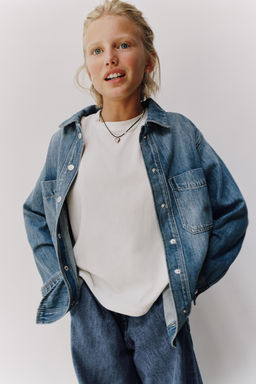 DENIM OVERSHIRT - Zara фото 5