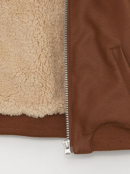 Erkek Bebek Deri G?r?n?ml? Ceket - Waikiki фото 3