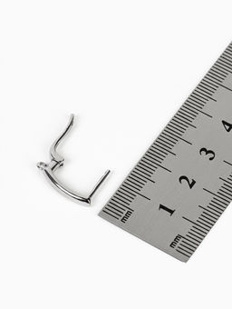 Швензы для сережек Прямоугольник, цвет серебро