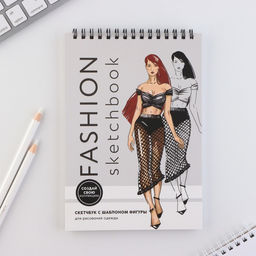 Скетчбук с шаблоном фигуры А5, 40 л Девушка в черном