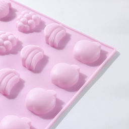 Форма для мармелада Доляна Фруктовый рай, 22,5?23,5?1,5 см, 25 ячеек, цвет розовый  фото 2