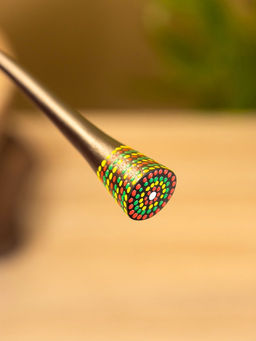 Шпилька для волос «Цветок», 17 см, дерево албезия, коричневая, разноцветная