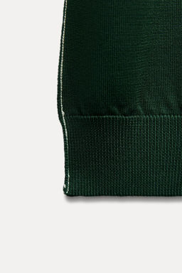 PLAIN KNIT TOP WITH CONTRAST TRIMS - Zara фото 25