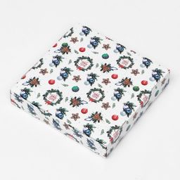 Цена за 5 шт. Коробка подарочная новогодняя складная «Праздничный гость», 16×16×3 см