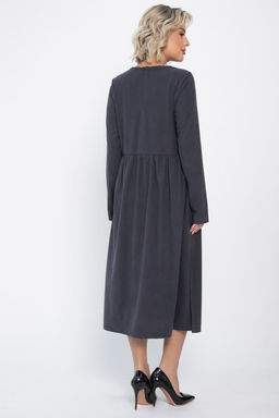 Платье из вельвета Андреа (графит) П14801-25М