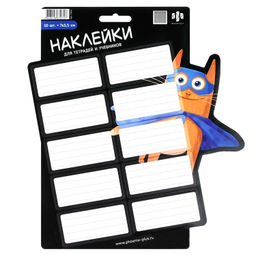 Наклейки бумажные для подписи, 213х248 мм, арт. 73431 / 200 СУПЕРКОТ (5 листов в наборе, размер лис