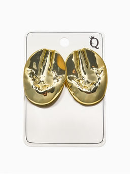 Серьги пластик Кофейное зерно, цвет золото - Qf фото 3