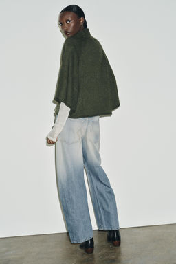 KNIT PONCHO SWEATER - Zara фото 5