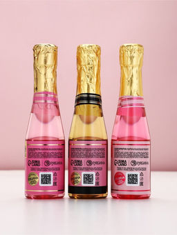 Набор "Искрись от счастья", 3 геля для душа во флаконах шампанское