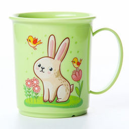 Кружка с декором 180 мл, детская, пластиковая, МИКС