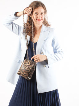 LACCOMA сумка Китти-HL040-леопард темно-коричневый эко кожа хлопок  фото 8