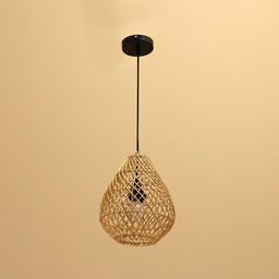 Светильник потолочный из ротанга «Капля», 1×120 Вт, Е27, 22×22×26 см