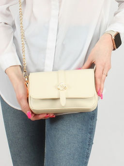 Сумка женская искусственная кожа YDR-2527, 1отд, плечевой ремень, молочный SALE 253909 - Adelia фото 10