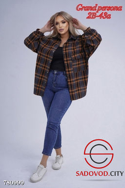 Женская рубашка в клетку - Bruno фото 4