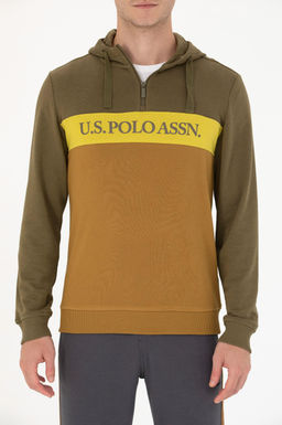 U. S. Polo Assn Мужская толстовка цвета хаки с капюшоном - U.s. polo assn фото 20