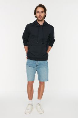 TRENDYOL MAN Mavi Regular/Normal Kesim Kapusonlu Uzun Kollu Sweatshirt TMNAW20SW0162 - Trendyolmilla фото 12